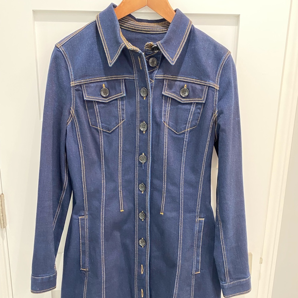BURBERRY Denim Long Sleeve Dress Sz.8